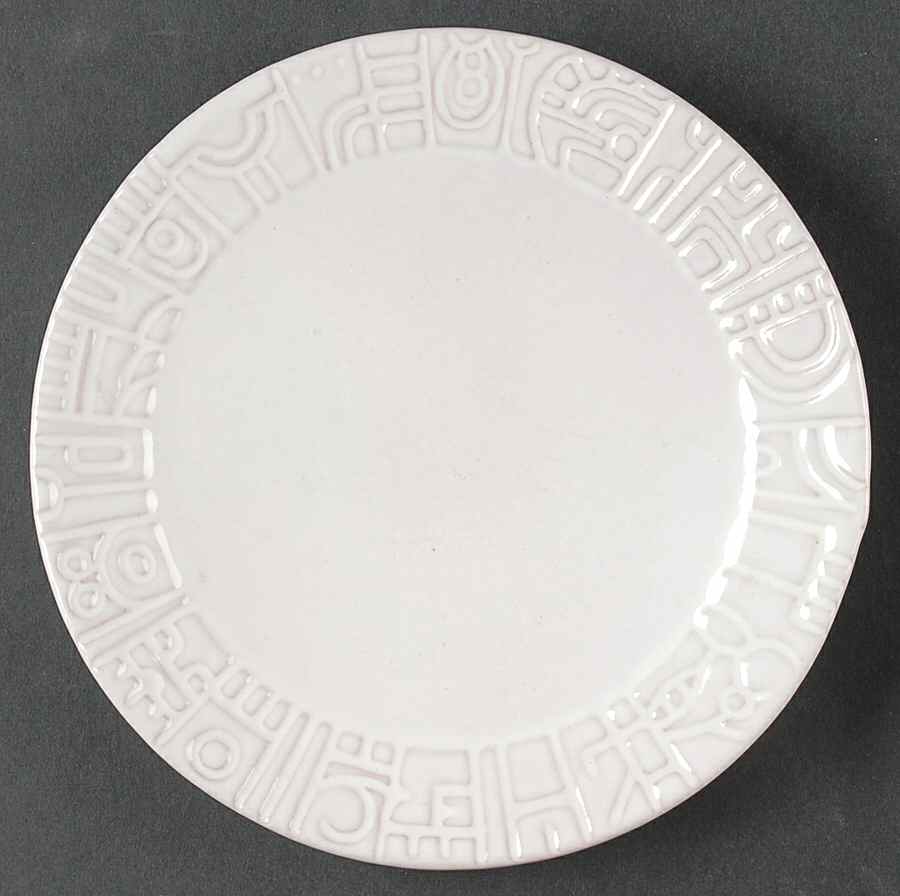 Mayan Aztec White Sand (Front and Back) Salad Plate by Frankoma-1