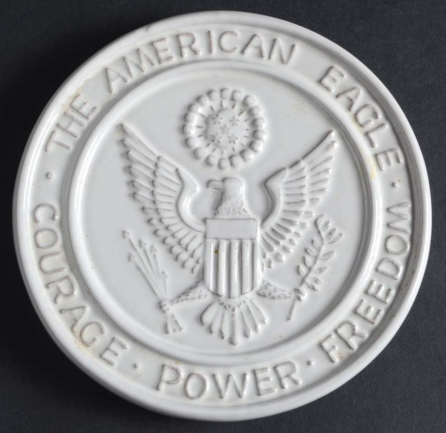 Bicentennial Trivet The American Eagle-White - No Box by Frankoma-1