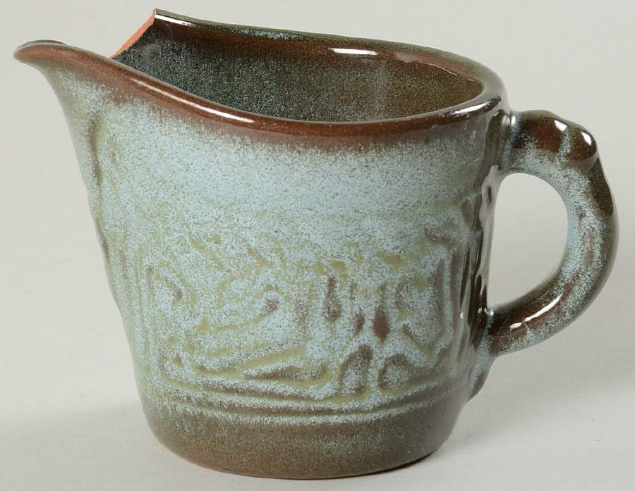 Mayan Aztec Woodland Moss Creamer by Frankoma-1