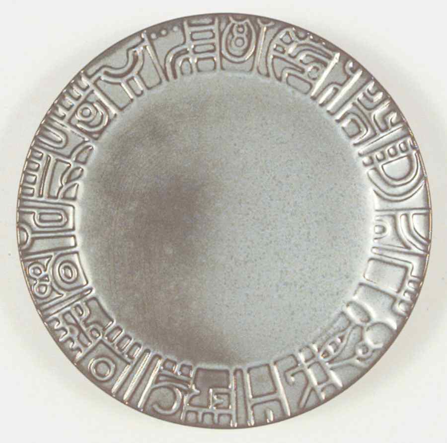 Mayan Aztec Woodland Moss Salad/Bread & Butter Plate by Frankoma-1