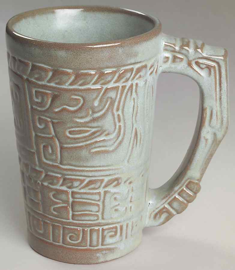 Mayan Aztec Woodland Moss Grandmug by Frankoma-1