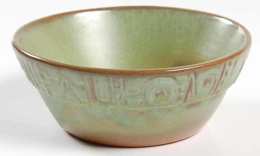 Mayan Aztec Woodland Moss Coupe Soup Bowl by Frankoma-1