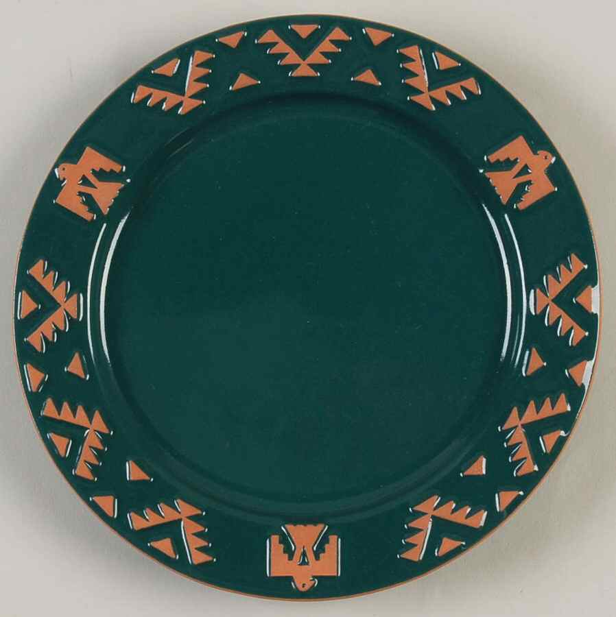 Native American Teal Salad Plate by Frankoma-1