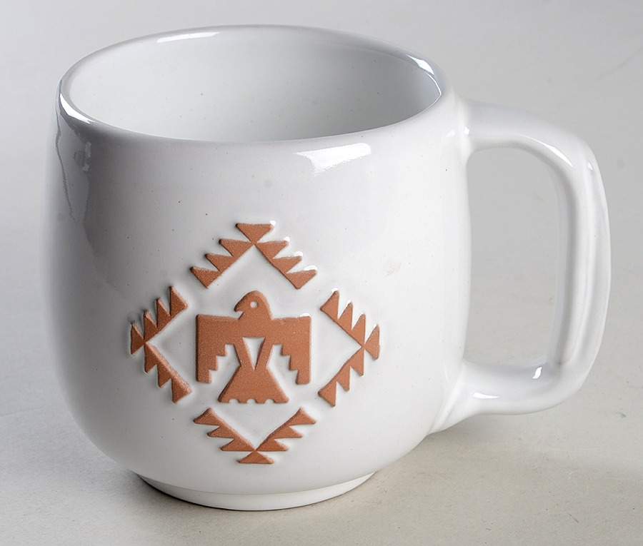 Native American White Mug by Frankoma-1