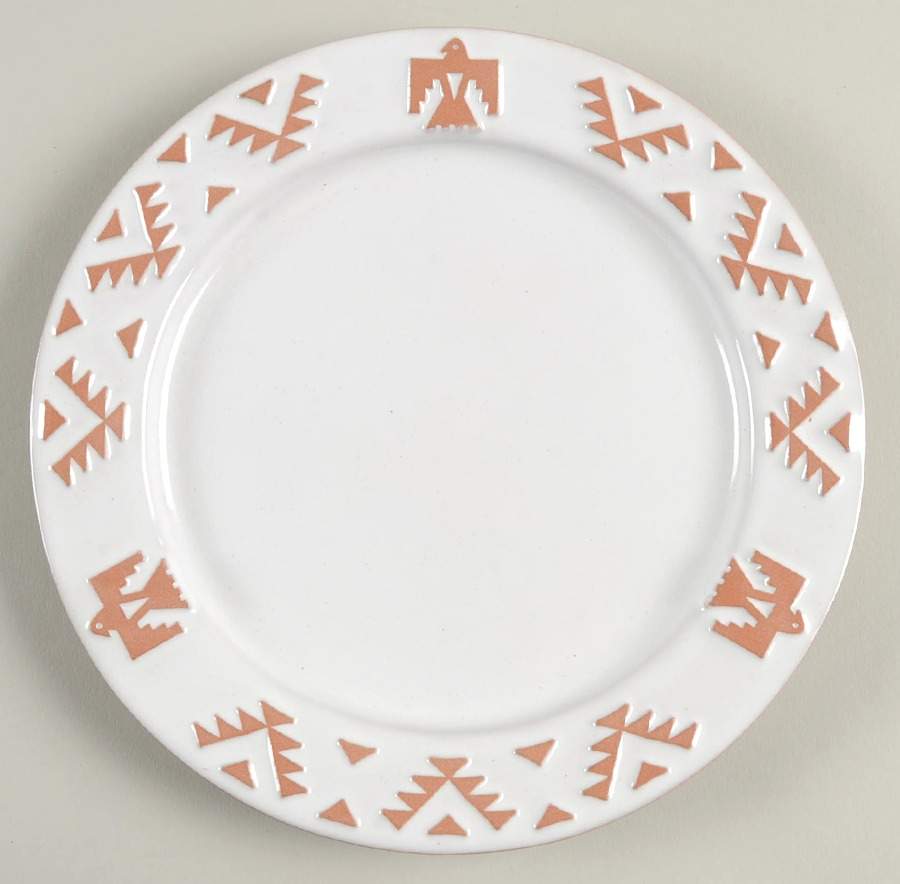 Native American White Salad Plate by Frankoma-1