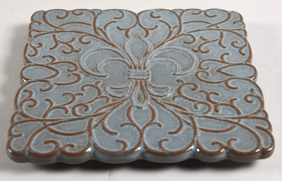 Plainsman Woodland Moss Trivet by Frankoma-1