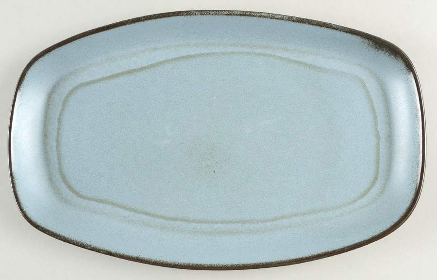 Plainsman Woodland Moss 13" Oval Serving Platter by Frankoma-1