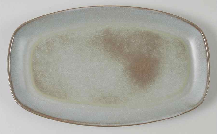 Plainsman Woodland Moss 11" Oval Serving Platter by Frankoma-1