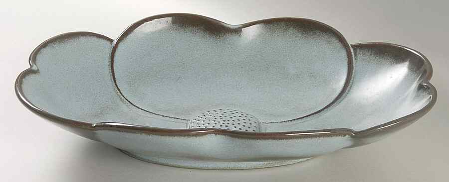 Plainsman Woodland Moss Dogwood Floral Bowl by Frankoma-1