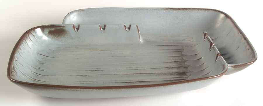 Plainsman Woodland Moss 14" Freeform Ashtray by Frankoma-1