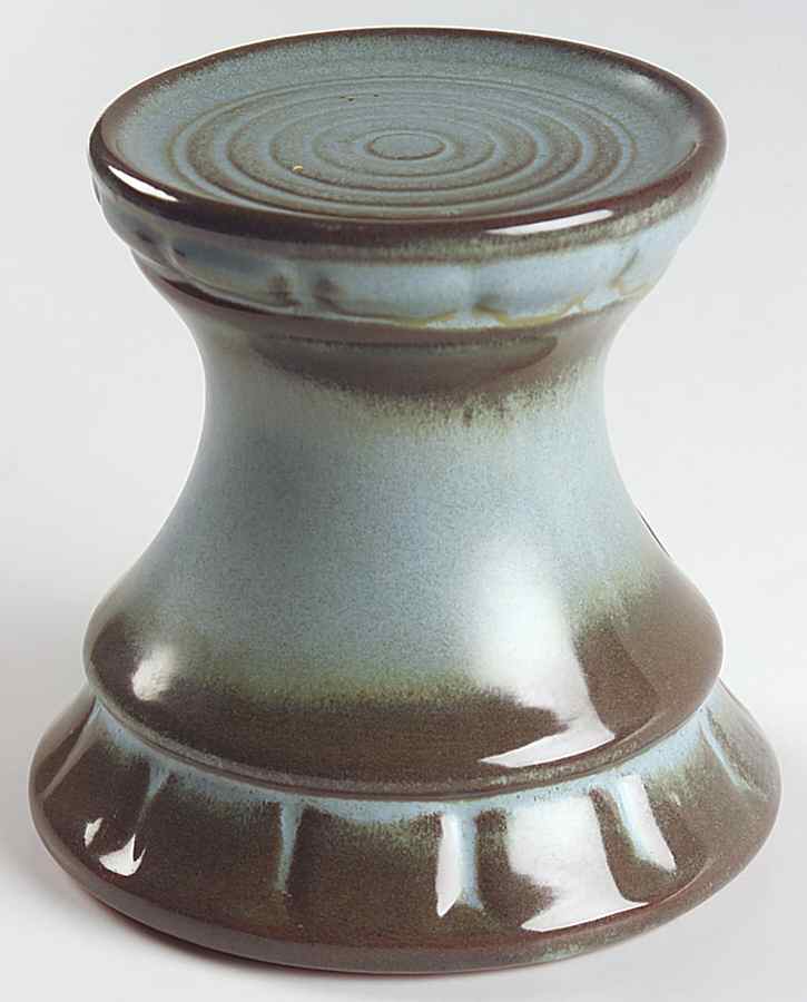 Plainsman Woodland Moss 4" Pillar Candleholder by Frankoma-1