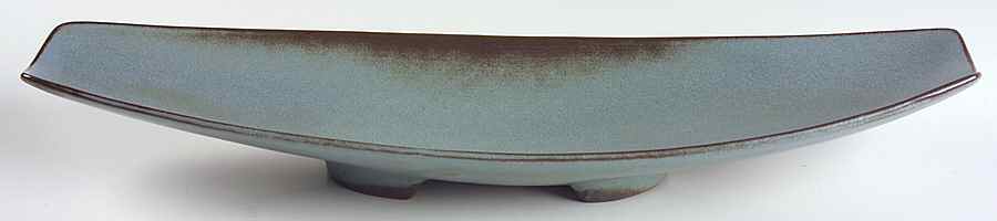 Plainsman Woodland Moss Oblong Footed Tray by Frankoma-1
