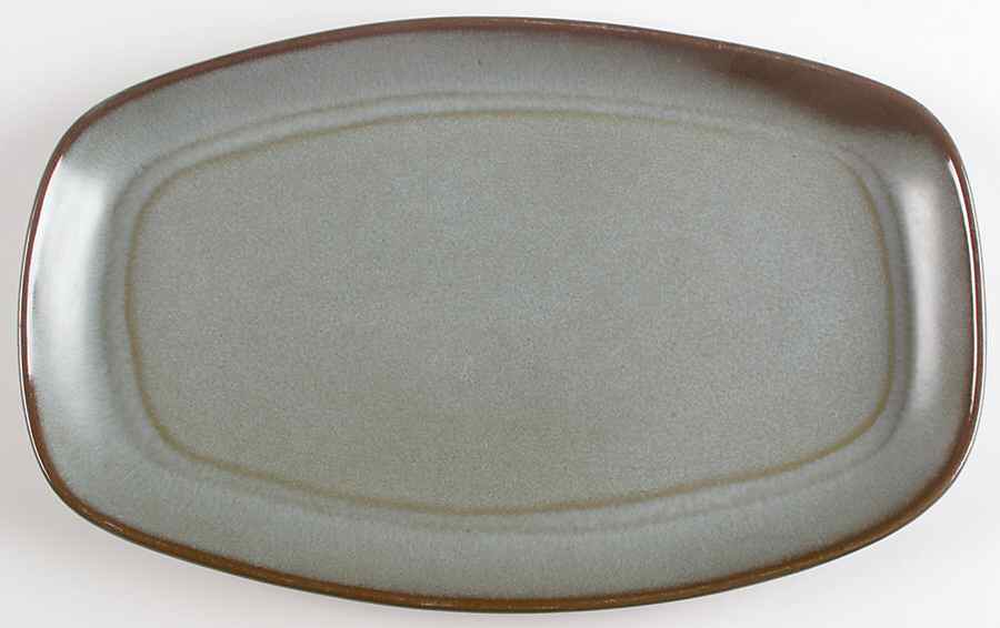 Plainsman Woodland Moss 14" Oval Serving Platter by Frankoma-1