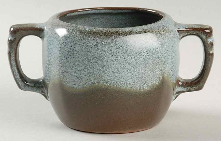 Plainsman Woodland Moss Sugar Bowl No Lid by Frankoma-1