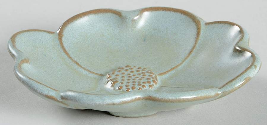 Plainsman Woodland Moss 4" Ashtray by Frankoma-1