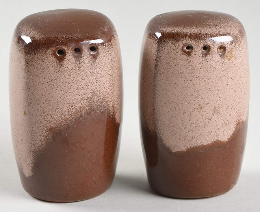 Plainsman Brown Salt & Pepper Set by Frankoma-1