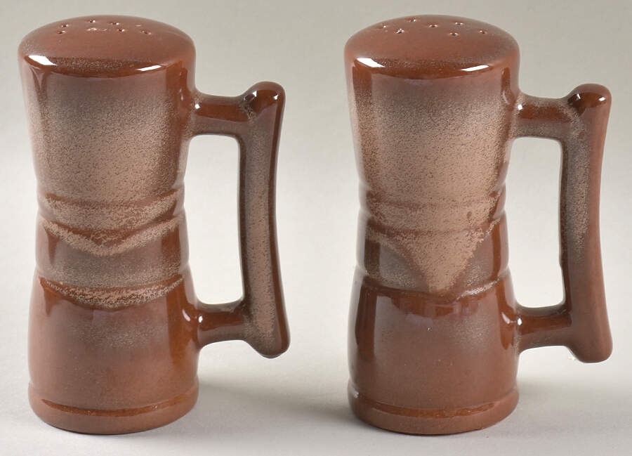 Plainsman Brown Salt & Pepper Set by Frankoma-1