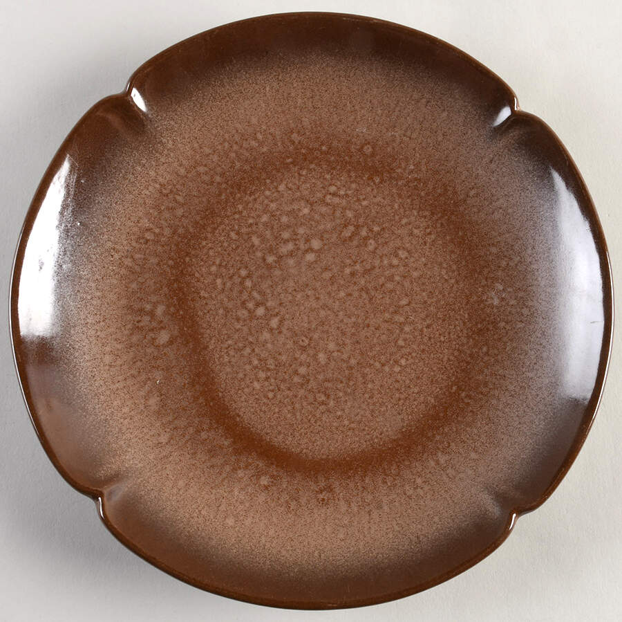 Plainsman Brown Luncheon Plate by Frankoma-1