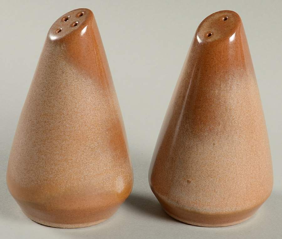 Plainsman Brown Salt & Pepper Set by Frankoma-1