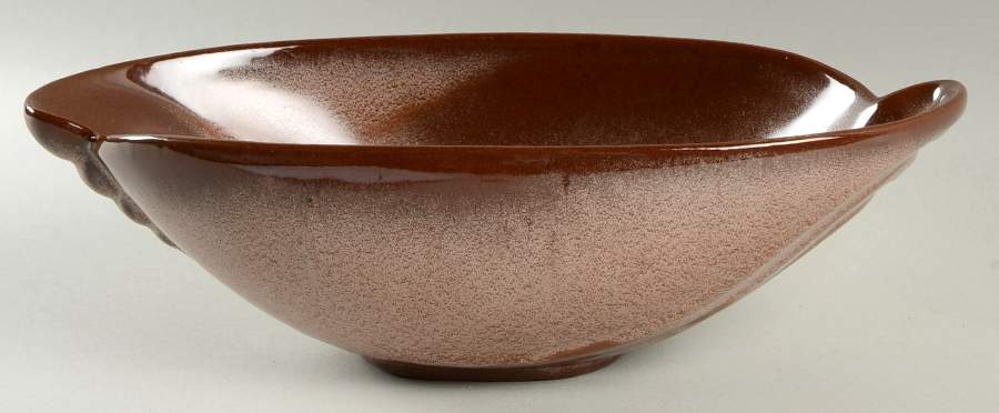 Plainsman Brown 11" Oval Vegetable Bowl by Frankoma-1