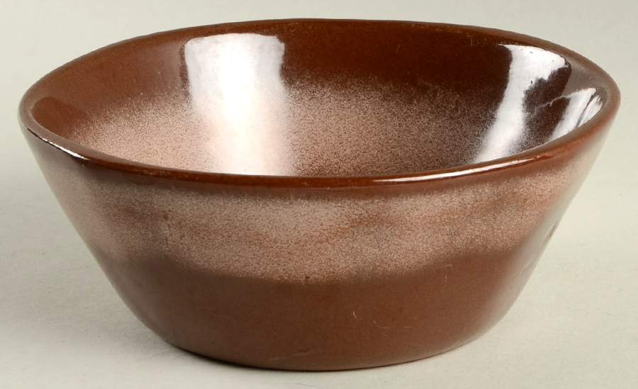 Plainsman Brown Coupe Soup Bowl by Frankoma-1