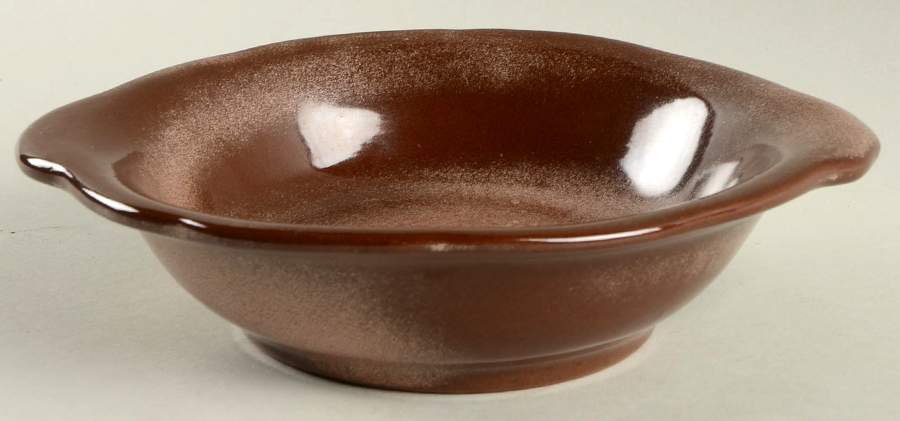 Plainsman Brown Lugged Cereal Bowl by Frankoma-1