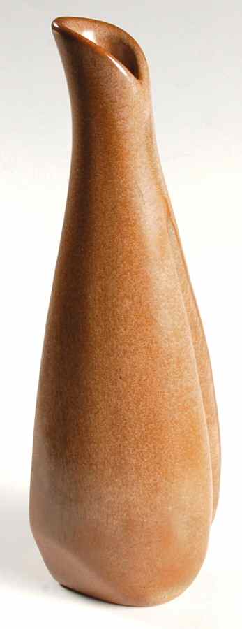 Plainsman Brown 9" Vase by Frankoma-1
