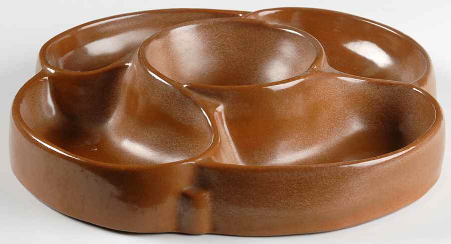 Plainsman Brown 1-Piece Lazy Susan by Frankoma-1