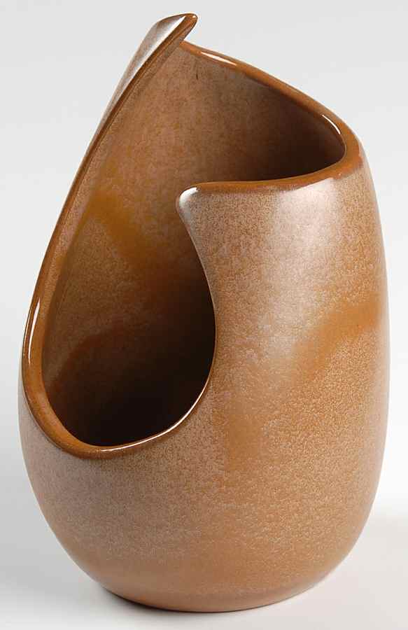 Plainsman Brown 8" Vase by Frankoma-1