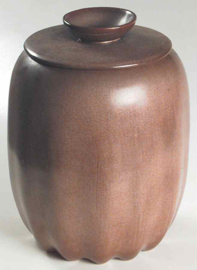 Plainsman Brown Flour Canister & Lid by Frankoma-1