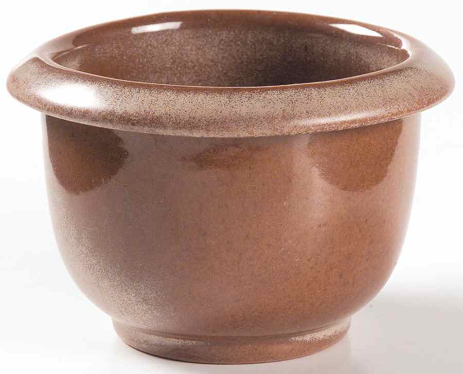 Plainsman Brown Custard Cup by Frankoma-1