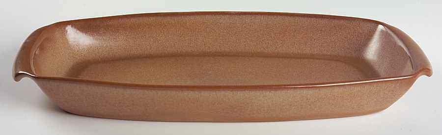 Plainsman Brown 13" Oval Serving Platter by Frankoma-1