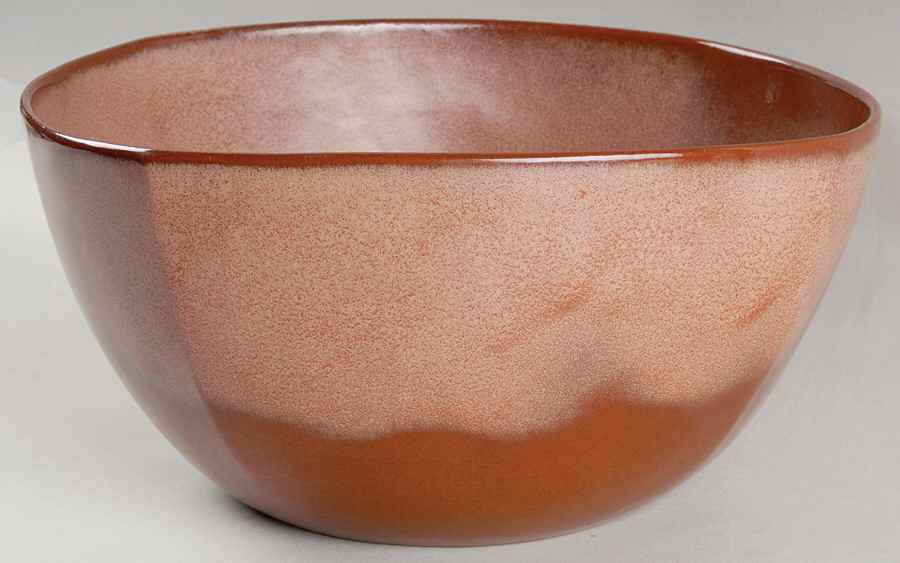 Plainsman Brown 10" Large Salad Serving Bowl by Frankoma-1