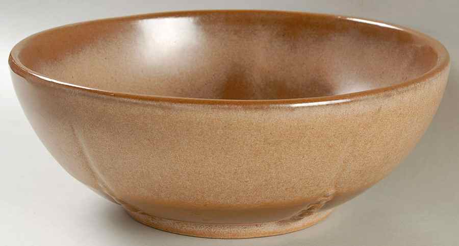 Plainsman Brown 8" Round Vegetable Bowl by Frankoma-1