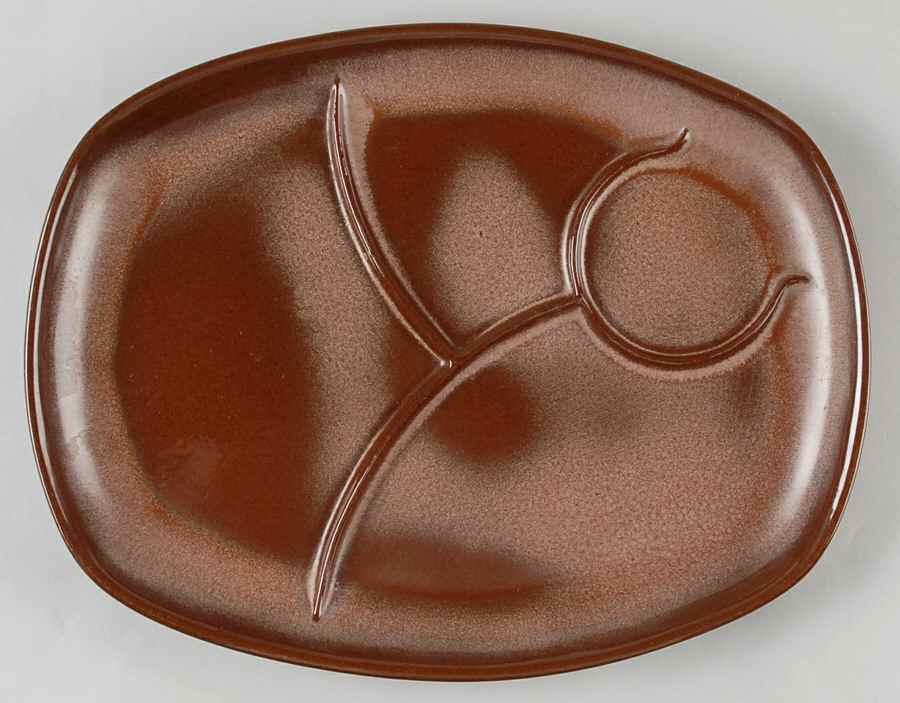 Plainsman Brown Grill Plate by Frankoma-1