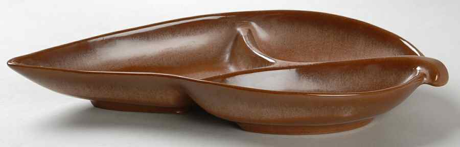 Plainsman Brown 3-Part Relish by Frankoma-1