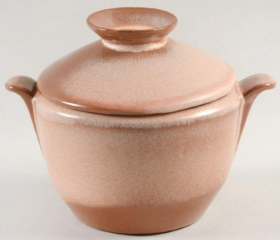 Plainsman Cinnamon Sugar Bowl & Lid by Frankoma-1