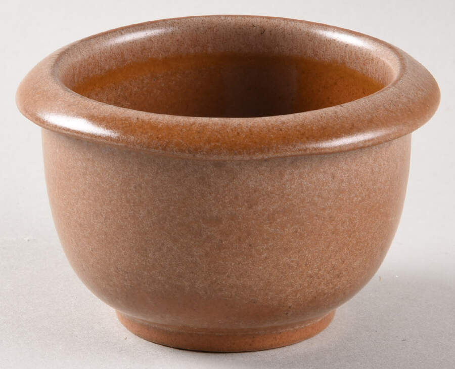 Plainsman Cinnamon Custard Cup by Frankoma-1