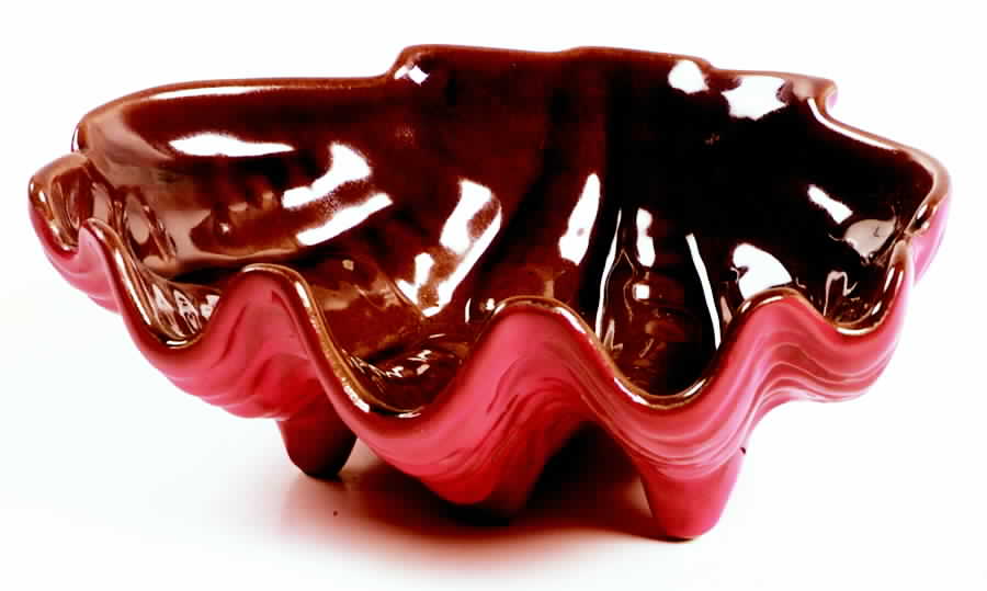 Plainsman Flame 7" Shell Shaped Bowl by Frankoma-1