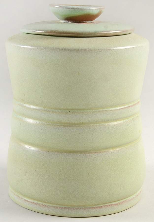 Plainsman Green Flour Canister & Lid by Frankoma-1