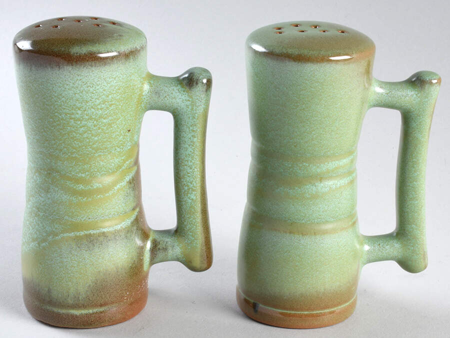 Plainsman Green Salt & Pepper Set by Frankoma-1