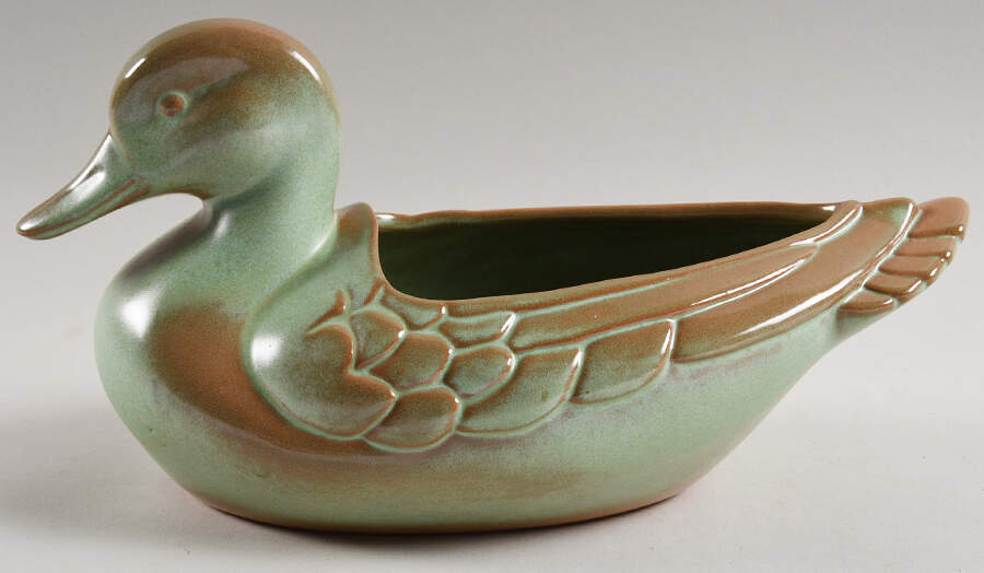 Plainsman Green Flower Pot by Frankoma-1