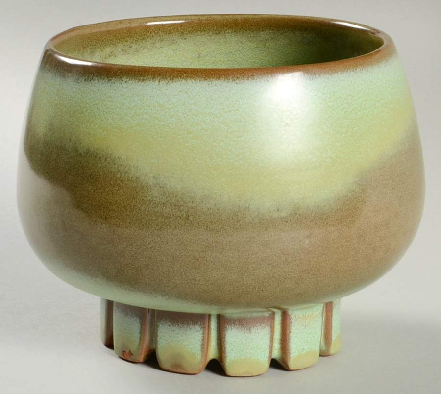 Plainsman Green 4" Vase by Frankoma-1