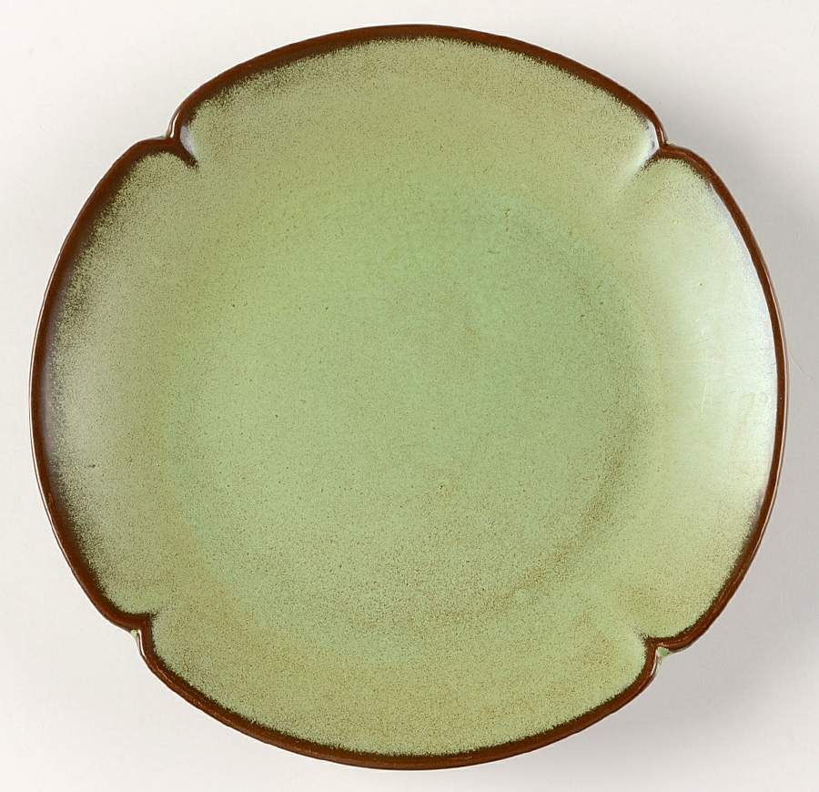 Plainsman Green Luncheon Plate by Frankoma-1