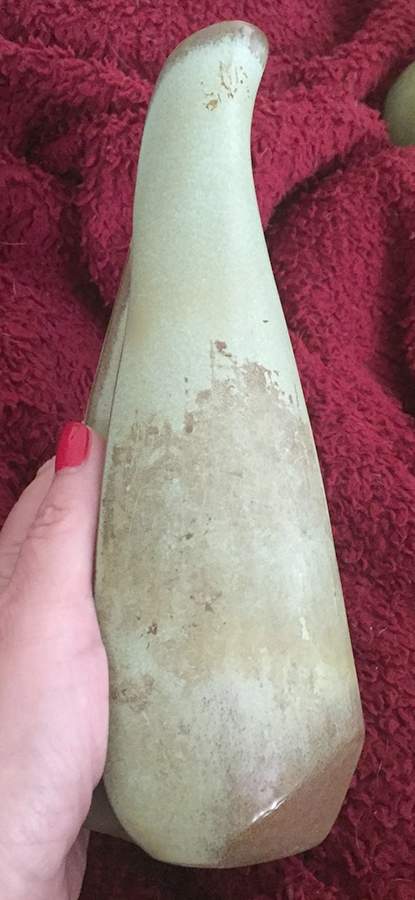 Plainsman Green 9" Vase by Frankoma-1