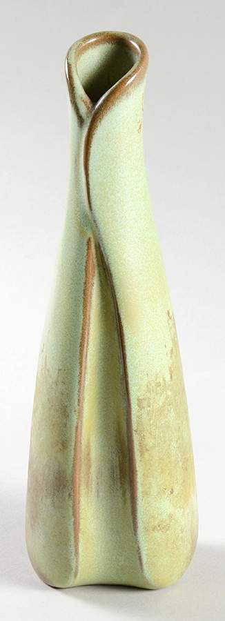 Plainsman Green 9" Vase by Frankoma-1