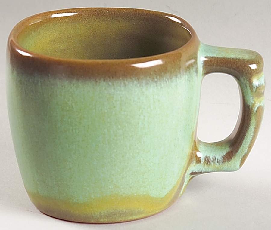 Plainsman Green Flat Cup by Frankoma-1