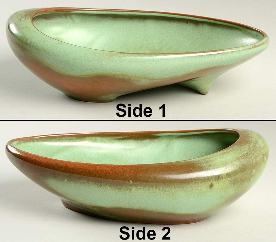 Plainsman Green Shell Shaped Bowl by Frankoma-1
