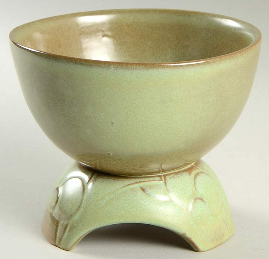 Plainsman Green Tripod Vase by Frankoma-1