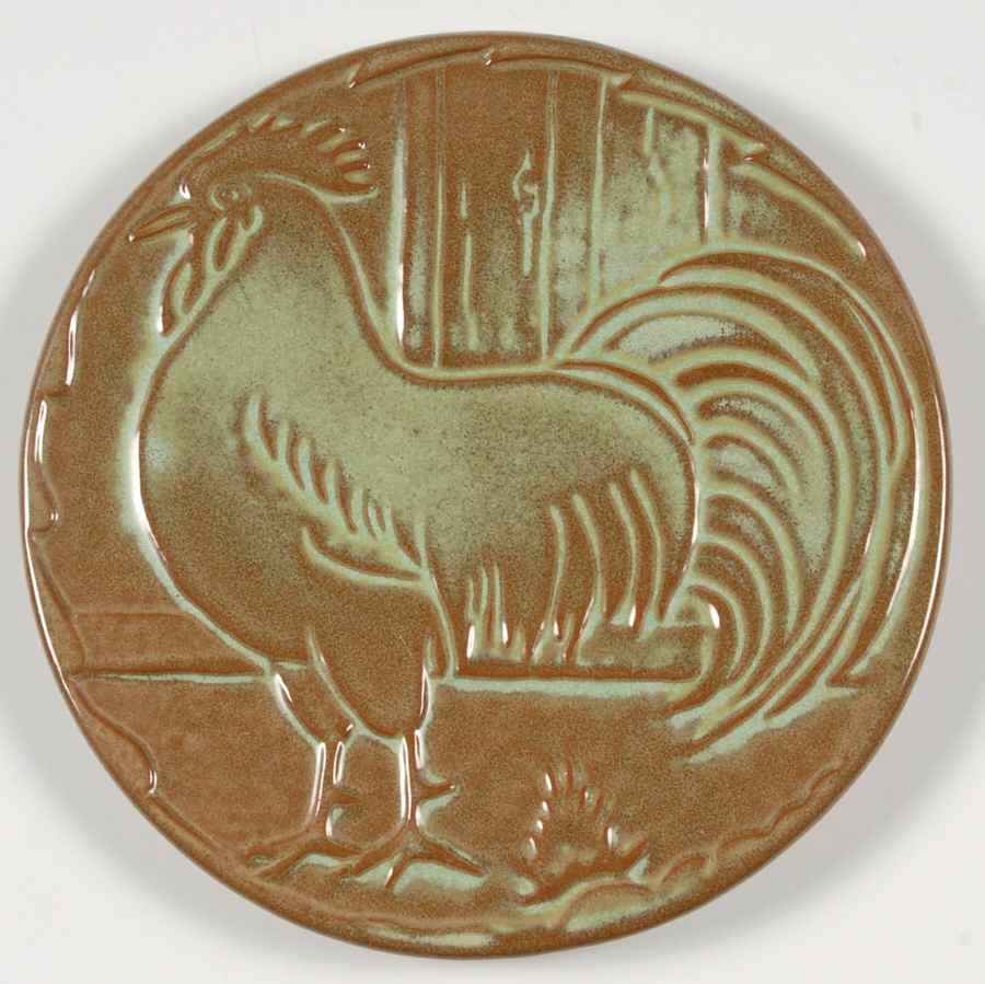 Plainsman Green Trivet by Frankoma-1